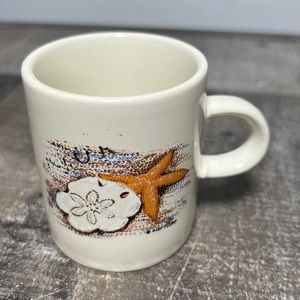VIntage Miniature Ceramic Mug Sea Shells Made in Korea